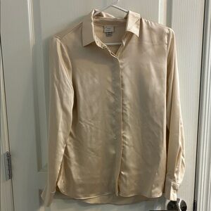 A New Day Women's Cream Button Down Shirt